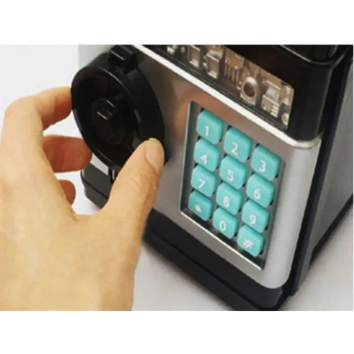 Şifreli Elektronik Kasa Kumbara - Işıklı Sesli Çocuk Tasarruf Kasası (336336)