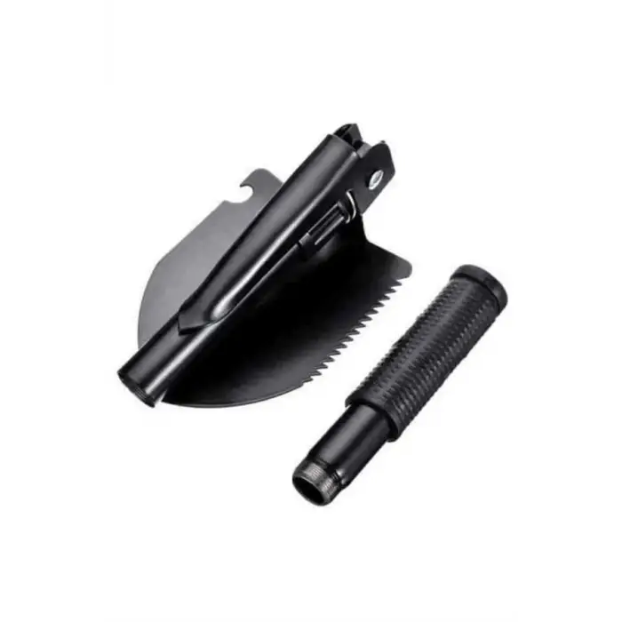 Katlanır Portatif Kazma Kürek Seti Portatif Çelik Taşıma Çantalı Pusulalı