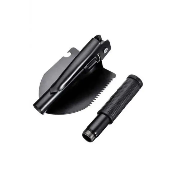 Katlanır Portatif Kazma Kürek Seti Portatif Çelik Taşıma Çantalı Pusulalı