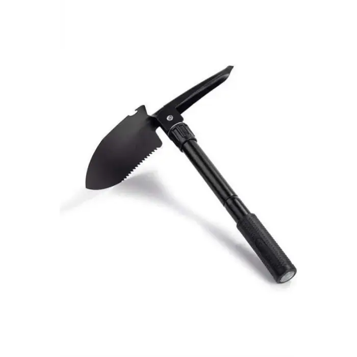 Katlanır Portatif Kazma Kürek Seti Portatif Çelik Taşıma Çantalı Pusulalı