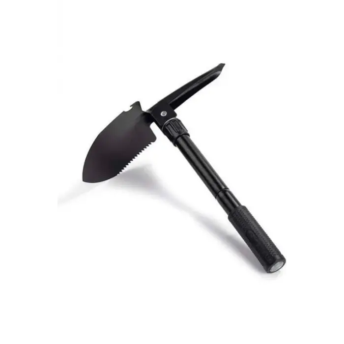 Katlanır Portatif Kazma Kürek Seti Portatif Çelik Taşıma Çantalı Pusulalı