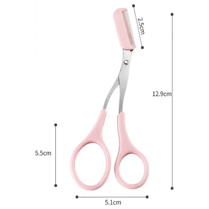 Kavisli Kaş Kirpik Düzeltici Bıyık Alma Taraklı Kaş Makası Yüz Bakım Seti Makas