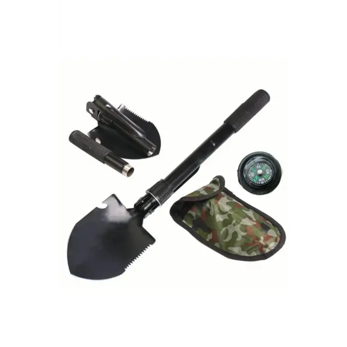 Kazma Kürek Seti Pusulalı Katlanır Portatif Kazma Kürek Seti Çok Fonksiyonlu Katlanabilir