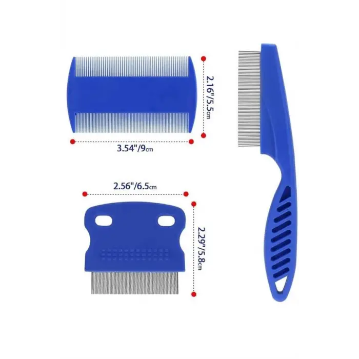 Kedi Köpek Tüy Bit Pire Toplayıcı Toplama Temizleme Tarağı Tarak Seti 4lü Set