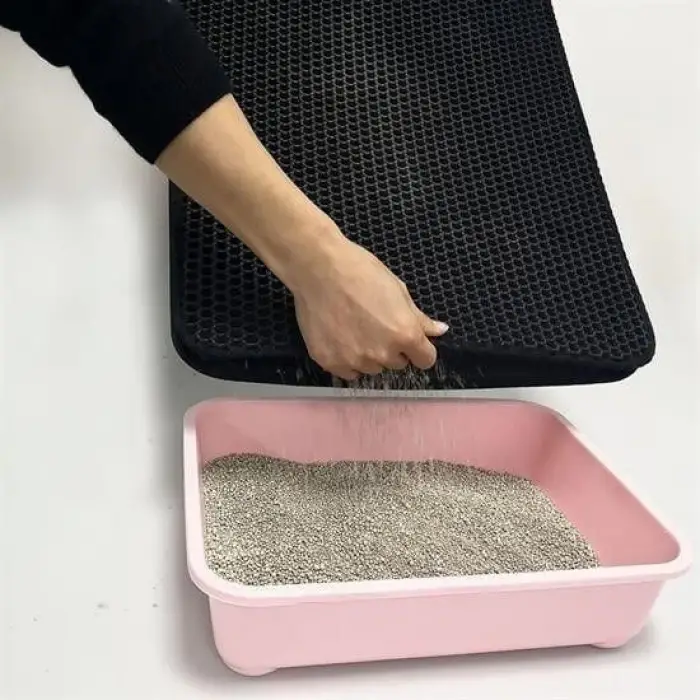Kedi Tuvalet Önü Kum Toplayıcı Temizleyici Elekli - Stokta Olan Renk Gönderilir