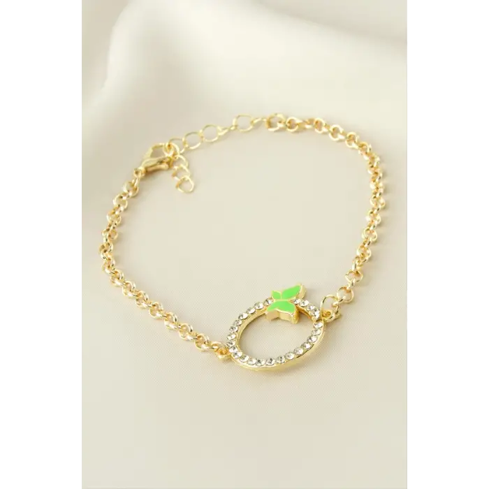 Kelebek Halka Taşlı Bileklik