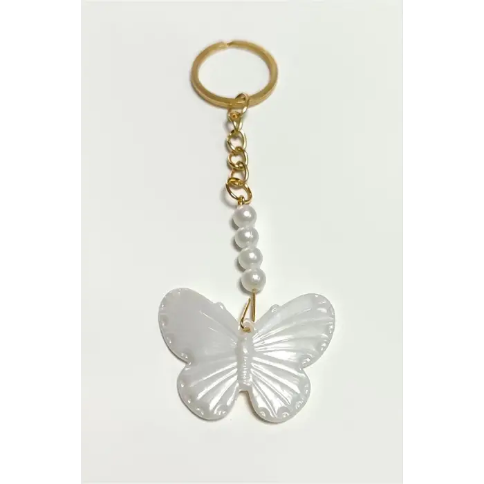 Kelebek İnci Anahtarlık