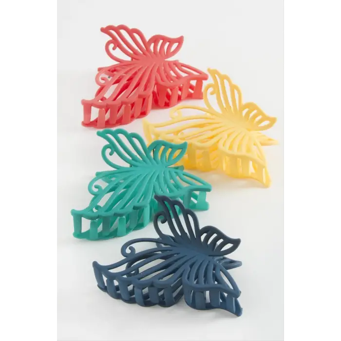 Kelebek Renkli Mandal Toka 8 cm