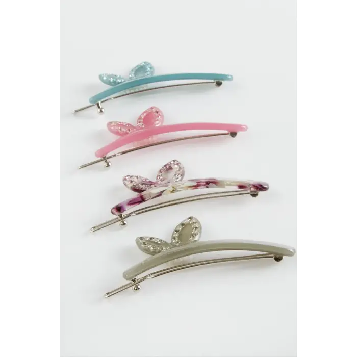 Kelebek Taşlı Klipsli Toka