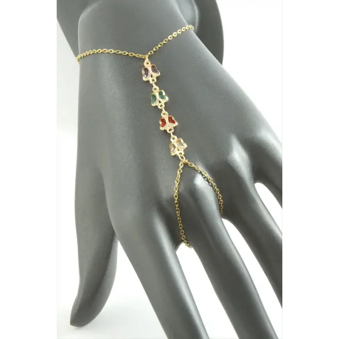 Kelebek Taşlı Lüks Çelik Şahmeran