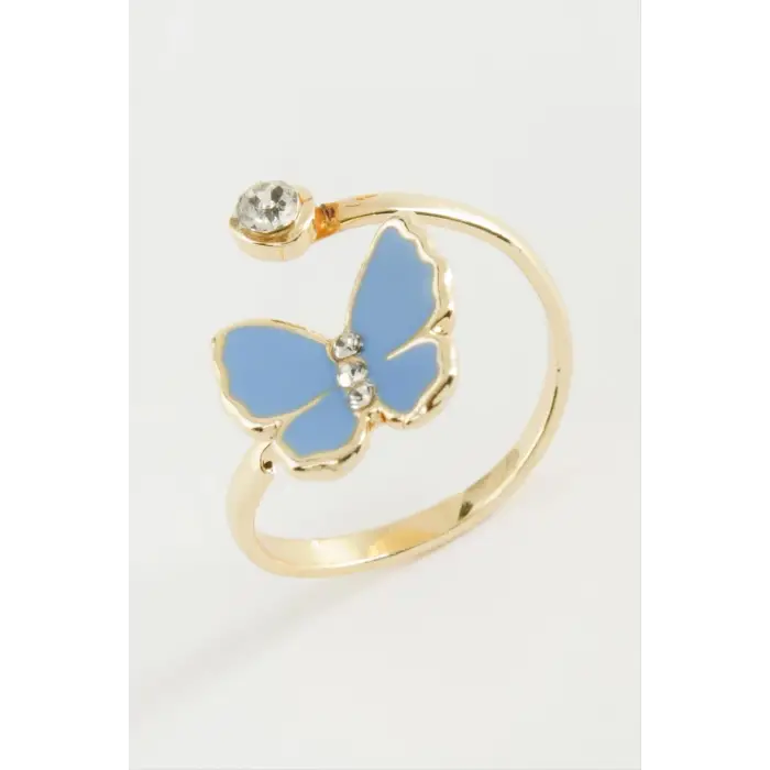 Kelebek Taşlı Mineli Yüzük Küçük