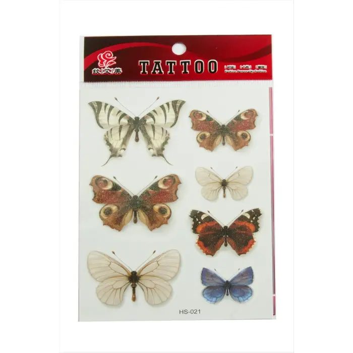 Kelebek Tattoo Dövme Sticker