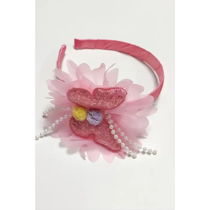 Kelebek Tüllü Çocuk Taç