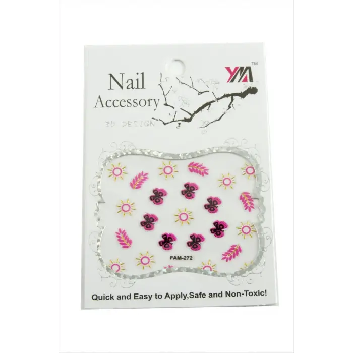 Kelebek Yaprak Tırnak Aksesuarı Tattoo Sticker