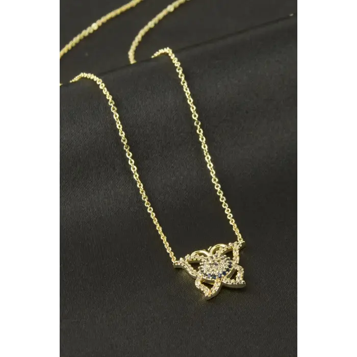 Kelebek Zirkon Taşlı Kolye