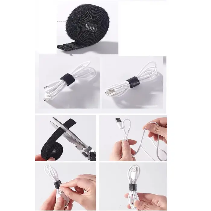 Kesilebilir Kablo  Tutucu Kulaklık Fare Airfry Ev Ofis İçin Cırt Sabitleyici Kablo Düzenleyici (336336)