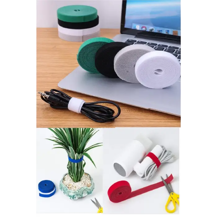 Kesilebilir Kablo  Tutucu Kulaklık Fare Airfry Ev Ofis İçin Cırt Sabitleyici Kablo Düzenleyici (336336)