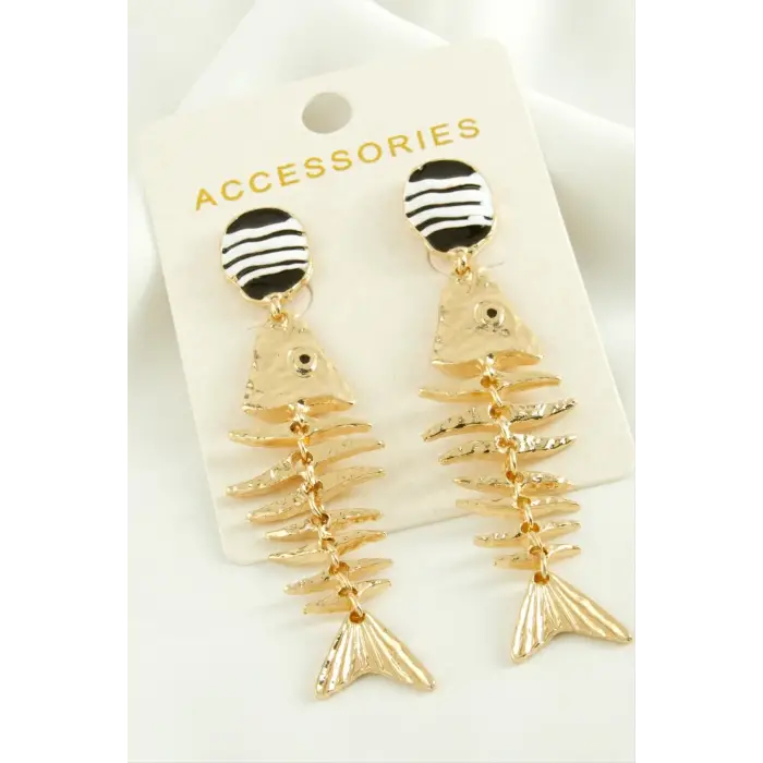 Kılçık Mineli Metal Küpe