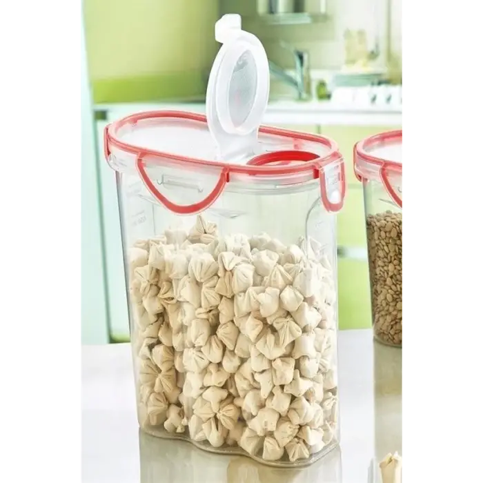 Kilitli Kapaklı Contalı Hava,su Sıvı Geçirmez 2,4 Litre Erzak Saklama Kabı-sa590