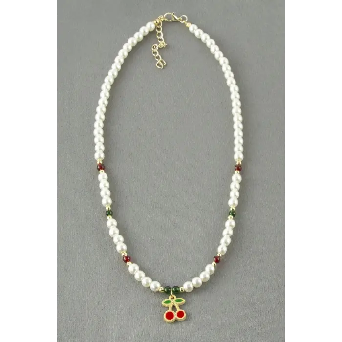 Kiraz İnci Boncuk Kolye