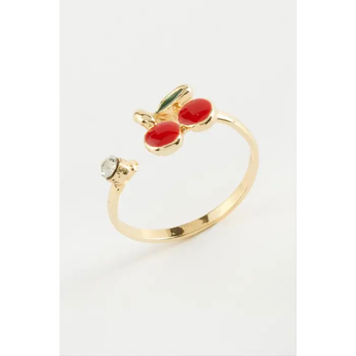 Kiraz Mineli Taşlı Yüzük