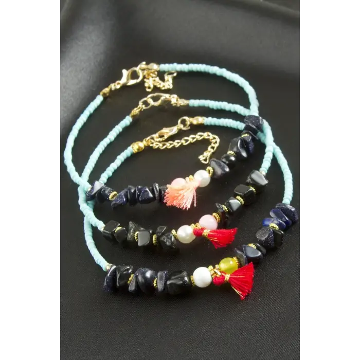 Kırık Doğaltaş Miyoki Boncuk Bileklik