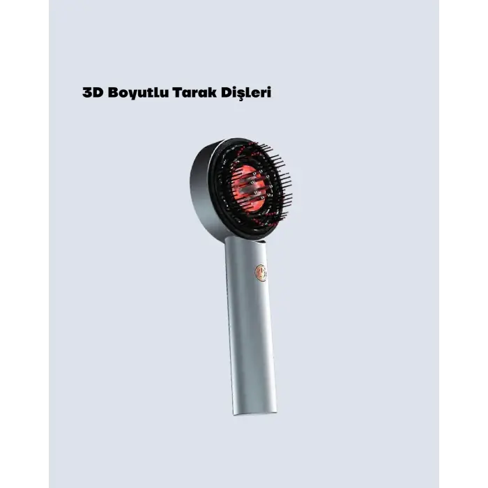 Kırmızı Işık Terapi Saç Derisi Masaj Tarağı 3 Modlu Yağ Hazneli