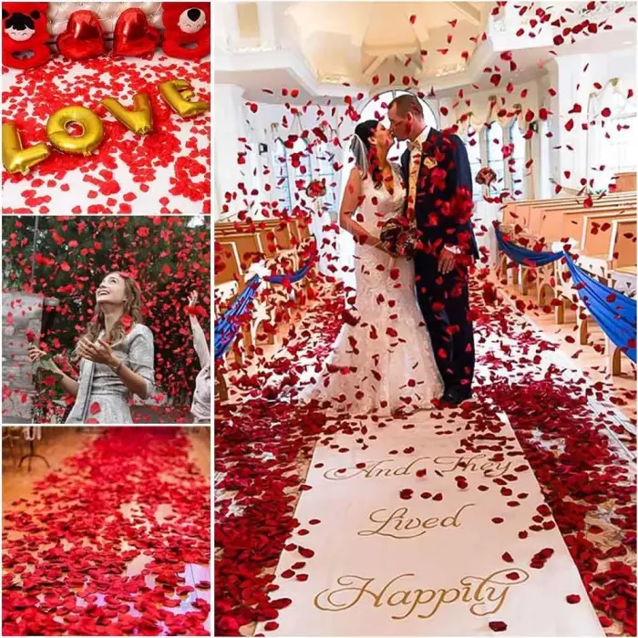 Kırmızı Renk Gül Yaprağı – 1 Paket 100 Adet