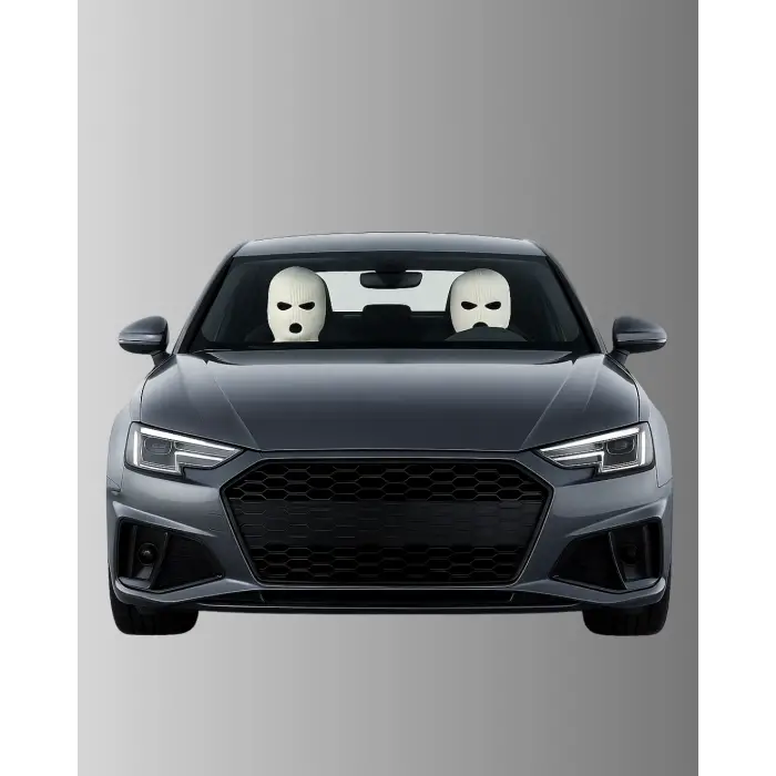 Kışlık Araç Koltuk Başlık Koruyucu Komik Maske Tasarımlı