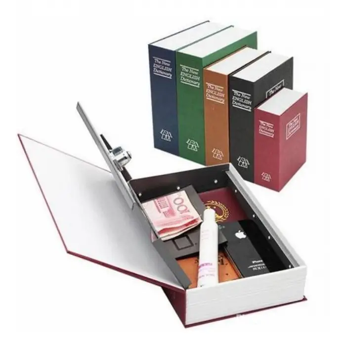 Kitap Şeklinde Gizli Kasa Kilitli kumbara Büyük Boy