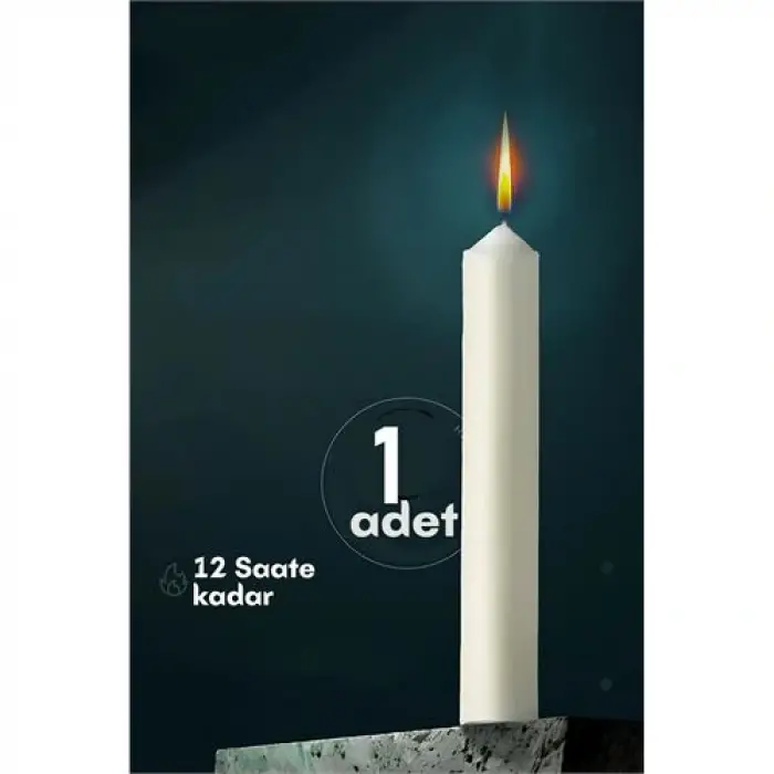 Klasik Mum1 Adet - Kokusuz Mum