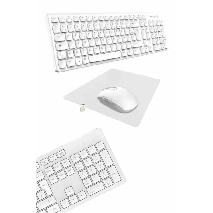 Klavye Mouse Seti Sessiz Kablosuz Türkçe TV  PC Uyumlu