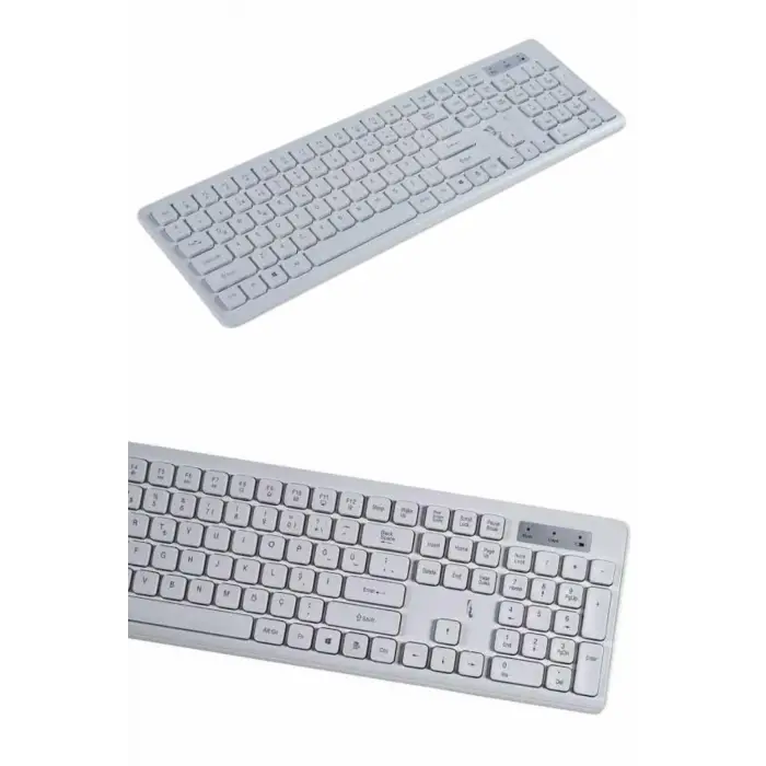 Klavye Mouse Seti Sessiz Kablosuz Türkçe TV  PC Uyumlu