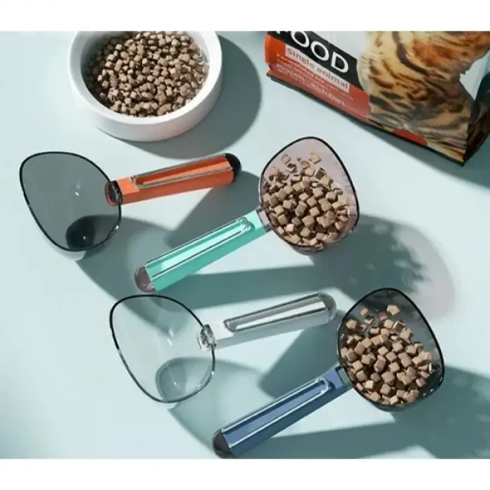 Klipsli Ölçekli Kedi Köpek Mama Küreği