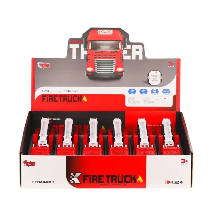 KLX800-239 Sesli Işıklı İtfaiye Tırı 1:24 -1 adet fiyatıdır