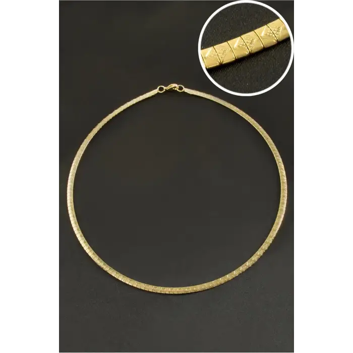 Kobra Zincir Çelik Kolye 45 cm