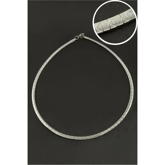 Kobra Zincir Çelik Kolye 45 cm