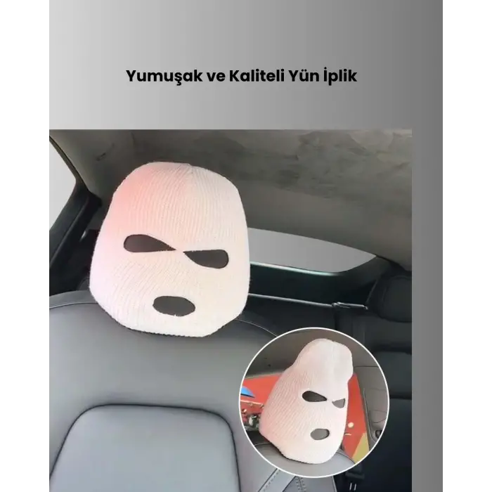 Kolay Takılan Araba Başlık Kılıfı Nefes Alabilir Yün İplik