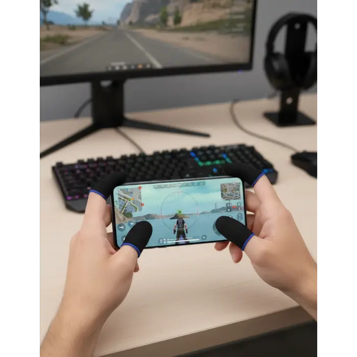 Konforlu Parmaklık Oyuncu Eldivenleri Dayanıklı Yapı Hassas Kontrol