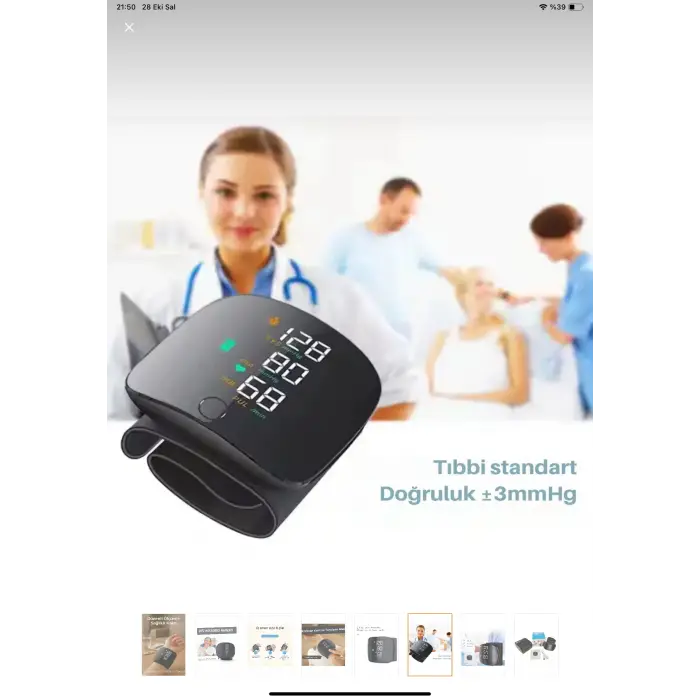 Konuşan Sesli Şarjlı Tansiyon Aleti Profil Kayıtlı Lcd Dokunmatik Ekran