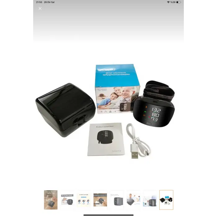 Konuşan Sesli Şarjlı Tansiyon Aleti Profil Kayıtlı Lcd Dokunmatik Ekran