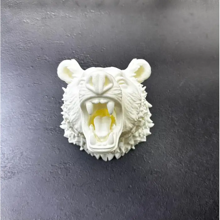 Krem Ayı Figürü Duvar Süsü Asılabilir Hediyelik Dekoratif 25x19 cm