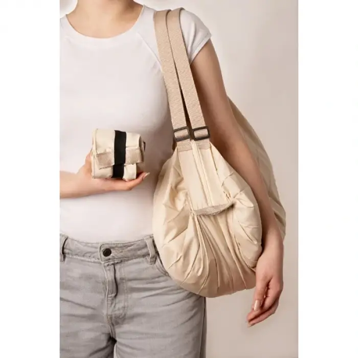 Krem Rengi Katlanabilir Seyahat Çantası