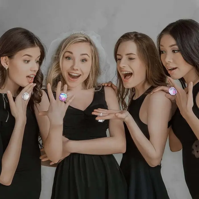 Kristal LED Parti Yüzük Seti (6&#39;lı)