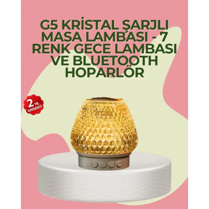 Kristal Tasarımlı Kablosuz Bluetooth 5.1 Hoparlör