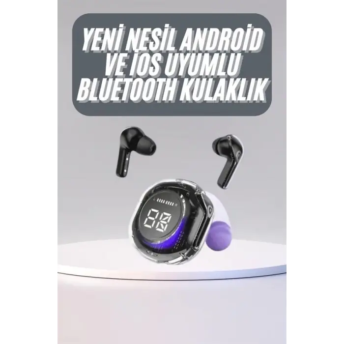 Kulak İçi Bluetooth Kulaklık Anc Enc Özellikli Şarj Göstergeli Kablosuz Kulaklık