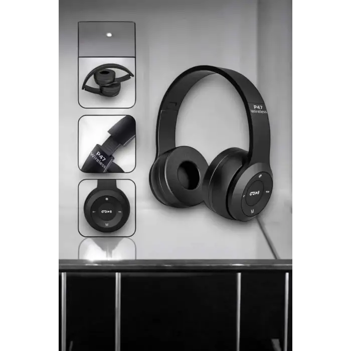 Kulak Üstü TF Kart ve AUX Destekli Ergonomik Bluetooth Kulaklık