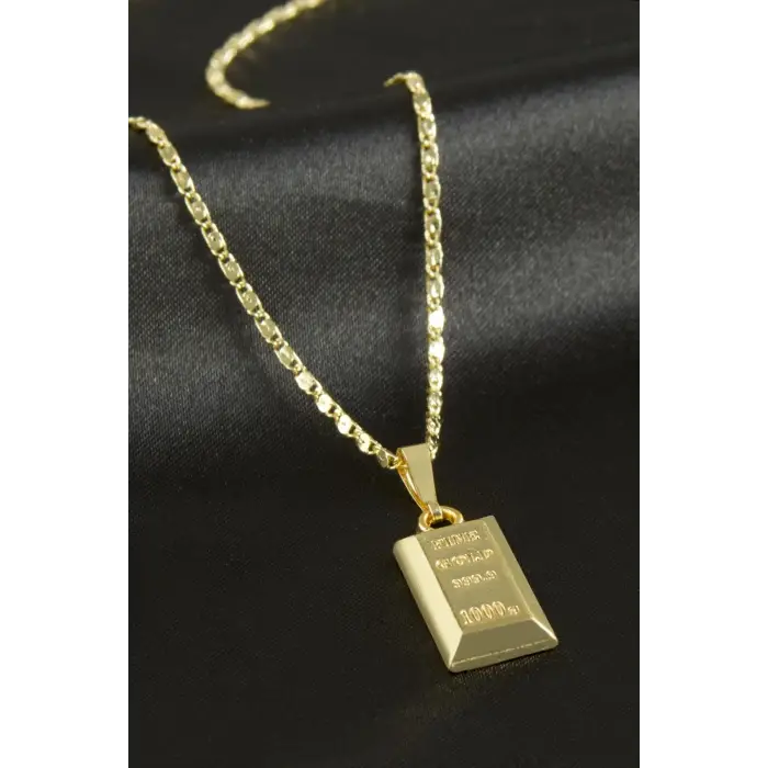 Külçe Şekilli Uçlu Kolye