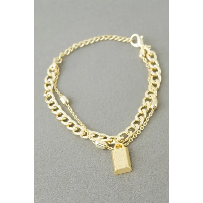 Külçe Zincir Bileklik