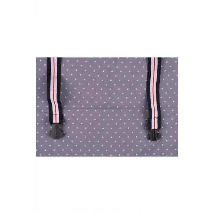 Kullanışlı Bebek Emzirme Önlüğü Gri Puantiyeli